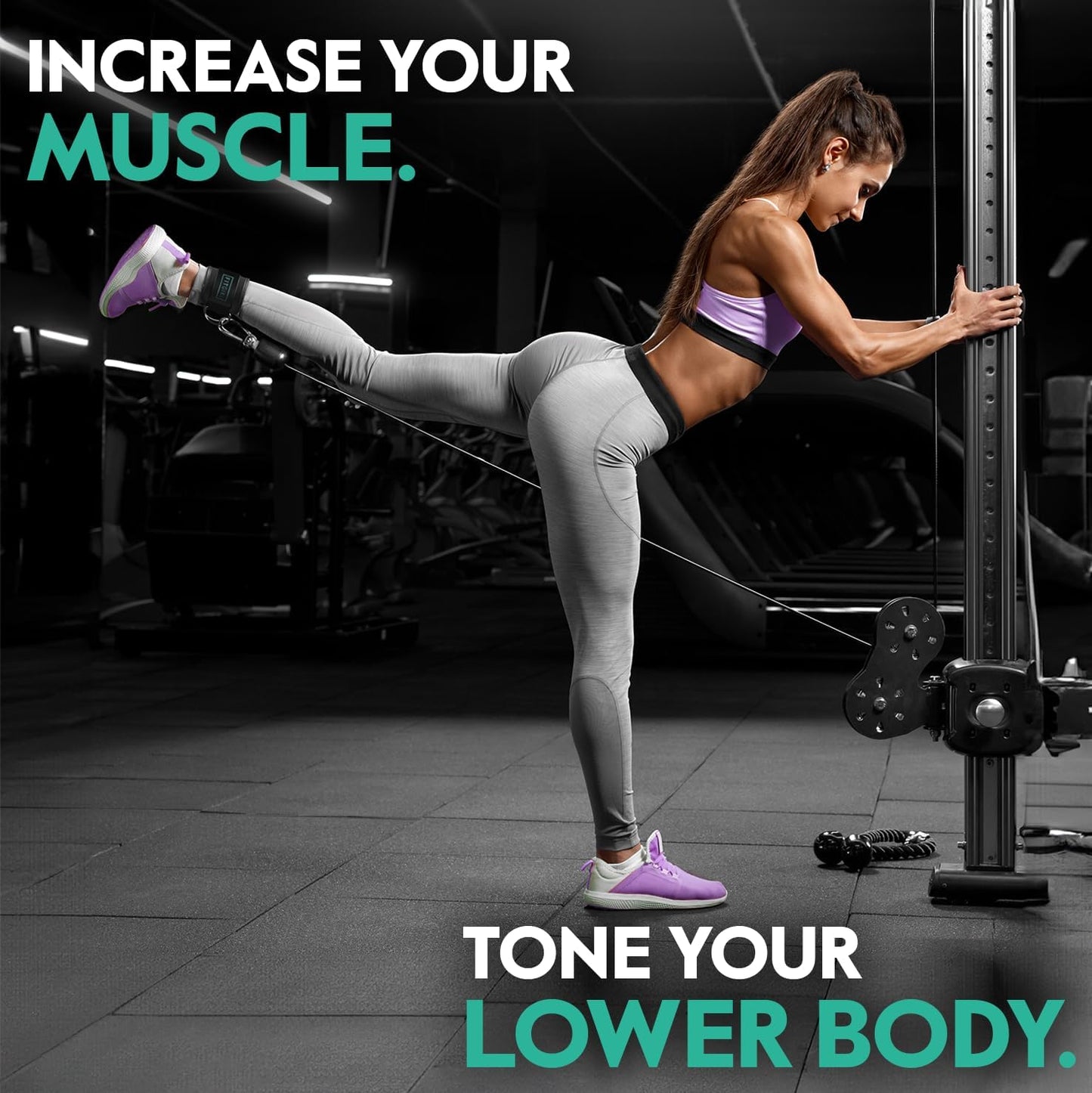 Premium Ankle Strap for Cable Machines – Enhanced Padding and Comfort for Cable Exercise Attachments, Ideal for Home and Gym Glute Workouts, Kickbacks, Leg Extensions, and Hip Abductors