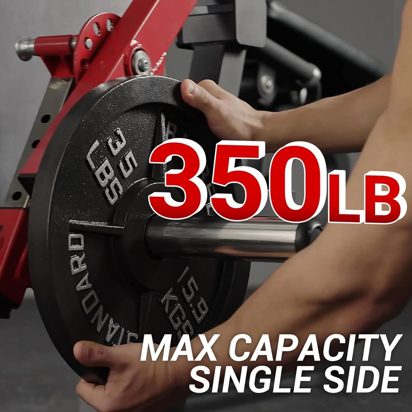 Adjustable Leg Extension and Curl Machine for Home Gym - Single Leg Extension, Lying Curl, and Standing Curl with Plate Loading System