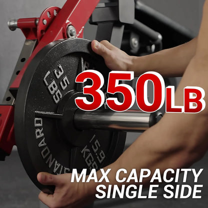 Adjustable Leg Extension and Curl Machine for Home Gym - Single Leg Extension, Lying Curl, and Standing Curl with Plate Loading System