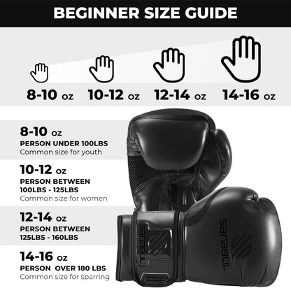Essential Gel Boxing Gloves for Men and Women - Ideal for Kickboxing, MMA, Muay Thai, Heavy Bag Training, and Sparring