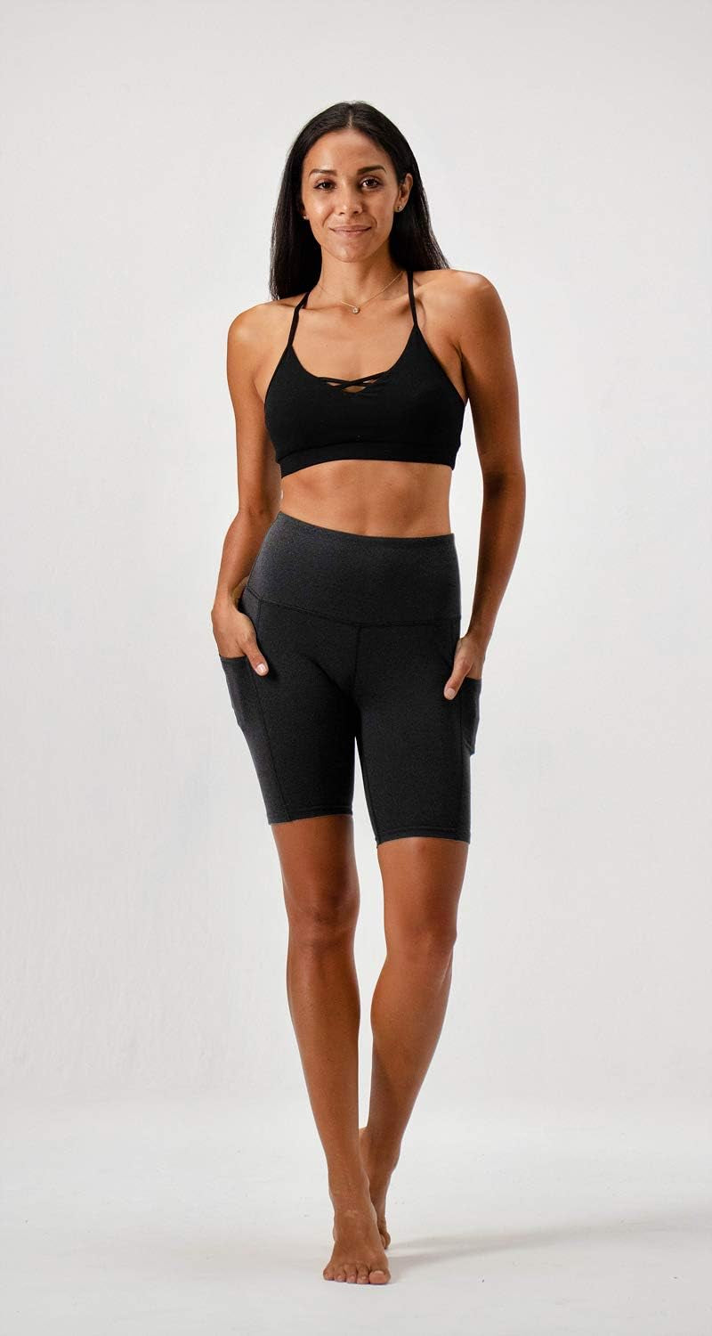 Women's 2-Pack High-Waisted Yoga and Running Shorts with Side Pockets