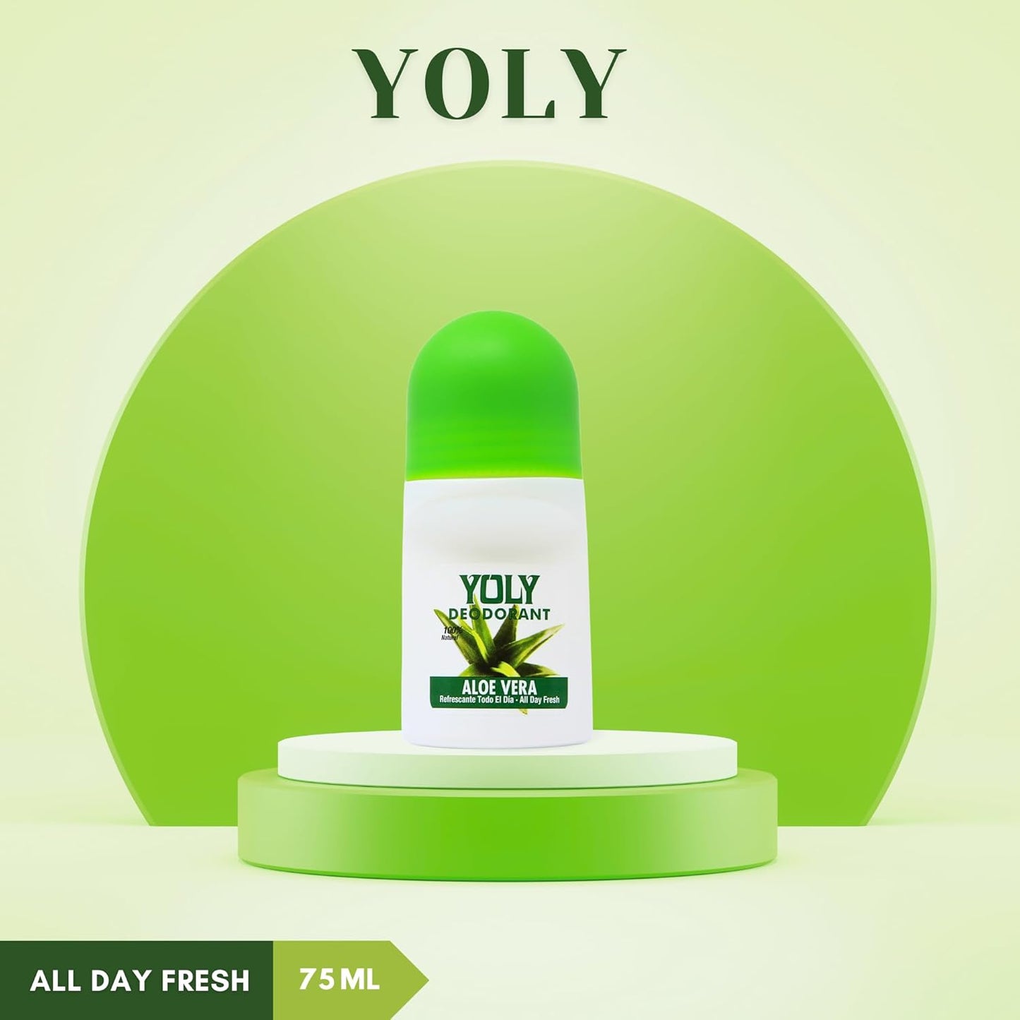 Deoderant Aloe Vera Antiperspirant, Odor Protection, All Day Fresh (2.53 Fl Oz/Pack of 1)