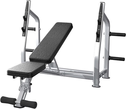 Weight Bench Press Station - Olympic Powerlifting Equipment - 700Lbs Capacity 2.0Mm Heavy-Duty Steel Frame Incline/Flat Bench Press Rack