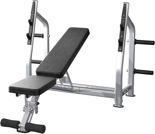 Weight Bench Press Station - Olympic Powerlifting Equipment - 700Lbs Capacity 2.0Mm Heavy-Duty Steel Frame Incline/Flat Bench Press Rack