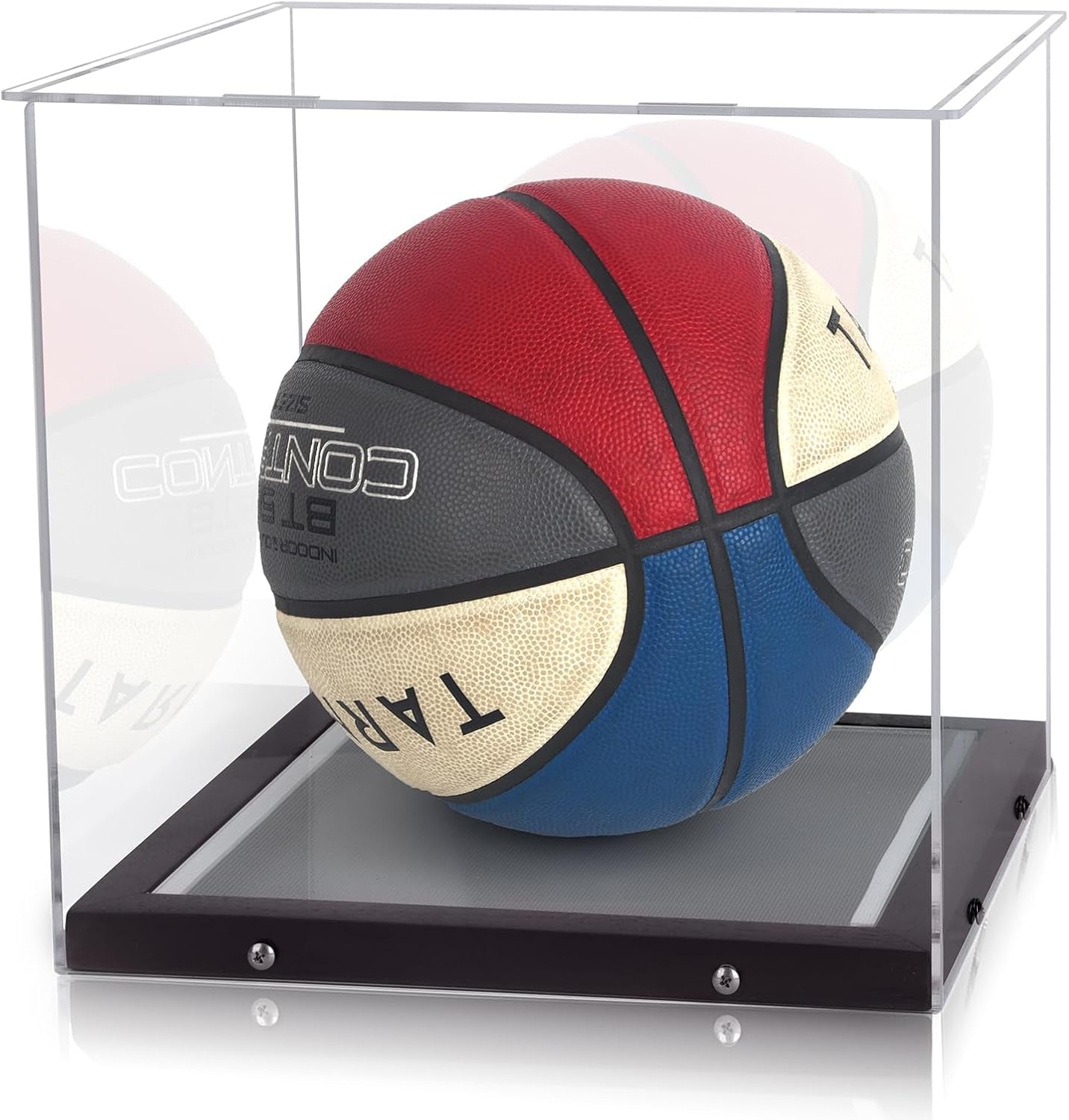 Premium Basketball Display Case with LED Lighting - Clear Acrylic Holder for Autographed Basketballs, UV Protection, and Dust-Proof Memorabilia Showcase