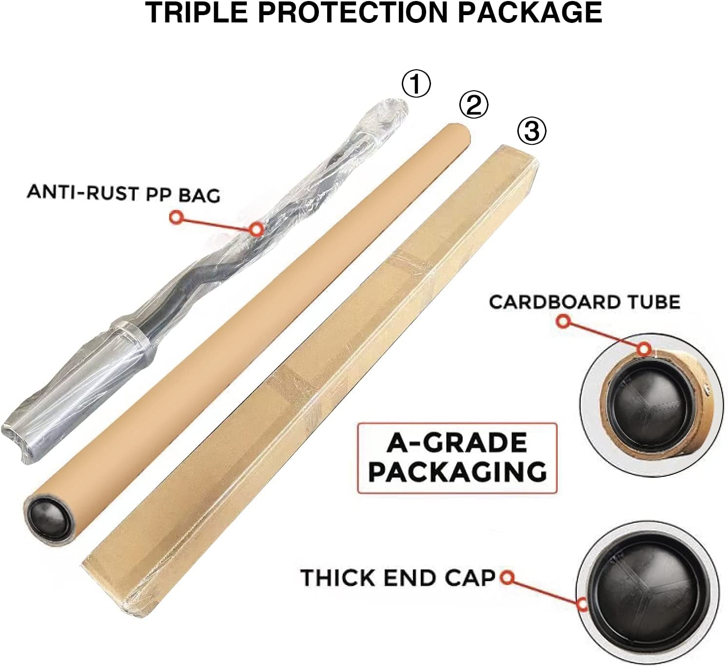 Olympic Barbell 47-Inch & 86-Inch EZ Curl Weight Bars – 350 lb and 1500 lb Capacity Chrome Barbells for Home and Gym Strength Training, Weightlifting, and Powerlifting