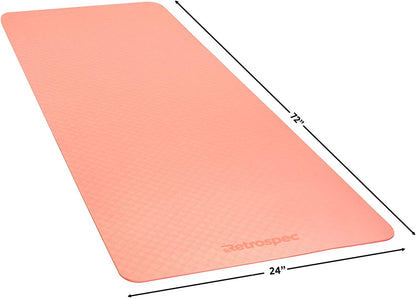 Zuma Non-Slip Yoga Mat for Indoor and Outdoor Use - Ideal for Hot Yoga, Pilates, Stretching, and Fitness Workouts, 6mm Thickness, Easy to Clean