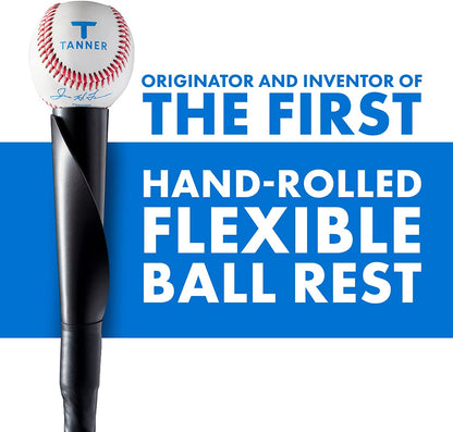 Tee Original Adjustable Batting Tee for Baseball and Softball – Steel Shaft, Composite Base, Hand-Rolled Rubber Top, Height Adjustable from 26" to 43