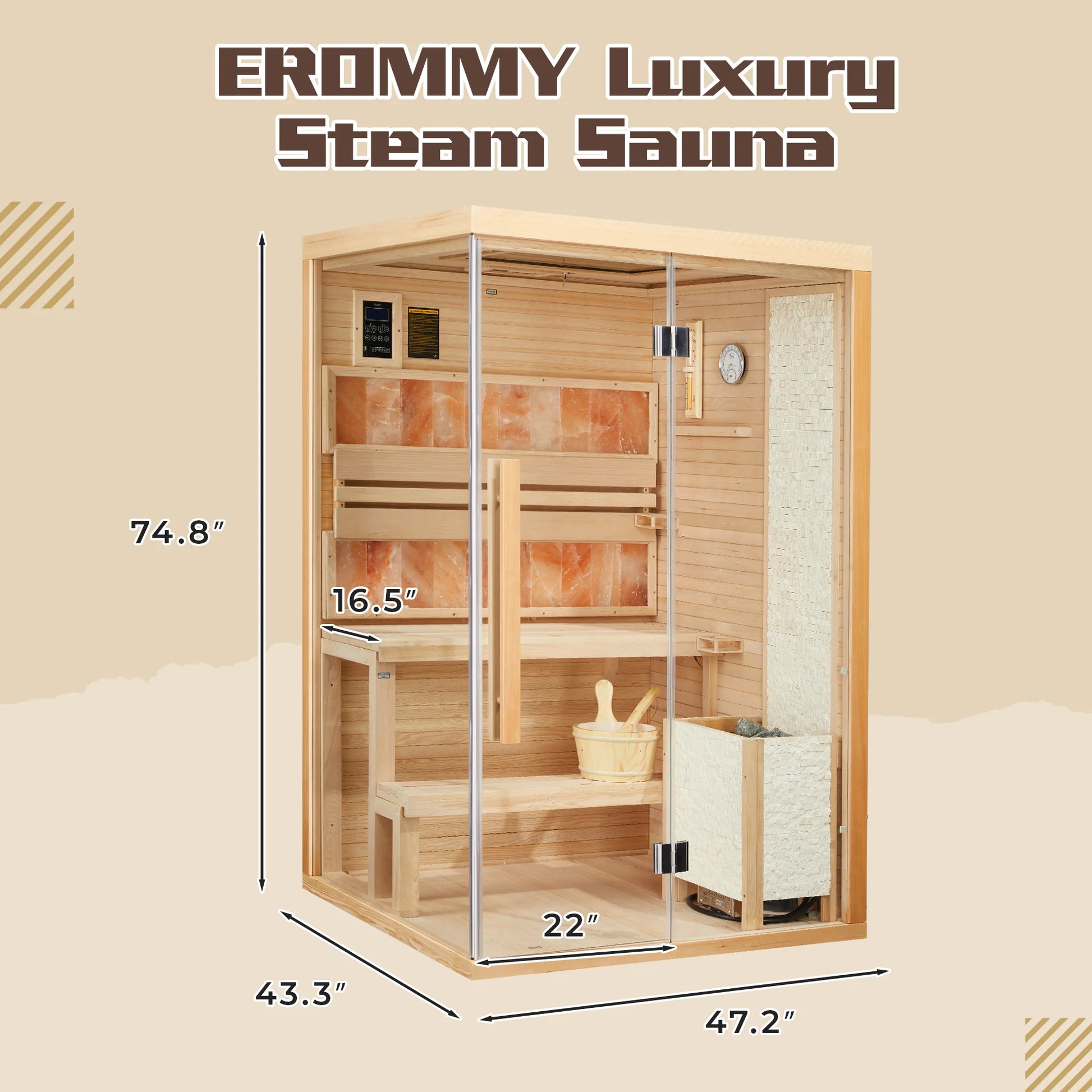 2-4 Person Steam Sauna, Traditional Sauna for Home, Home Spa Sauna, Indoor Sauna