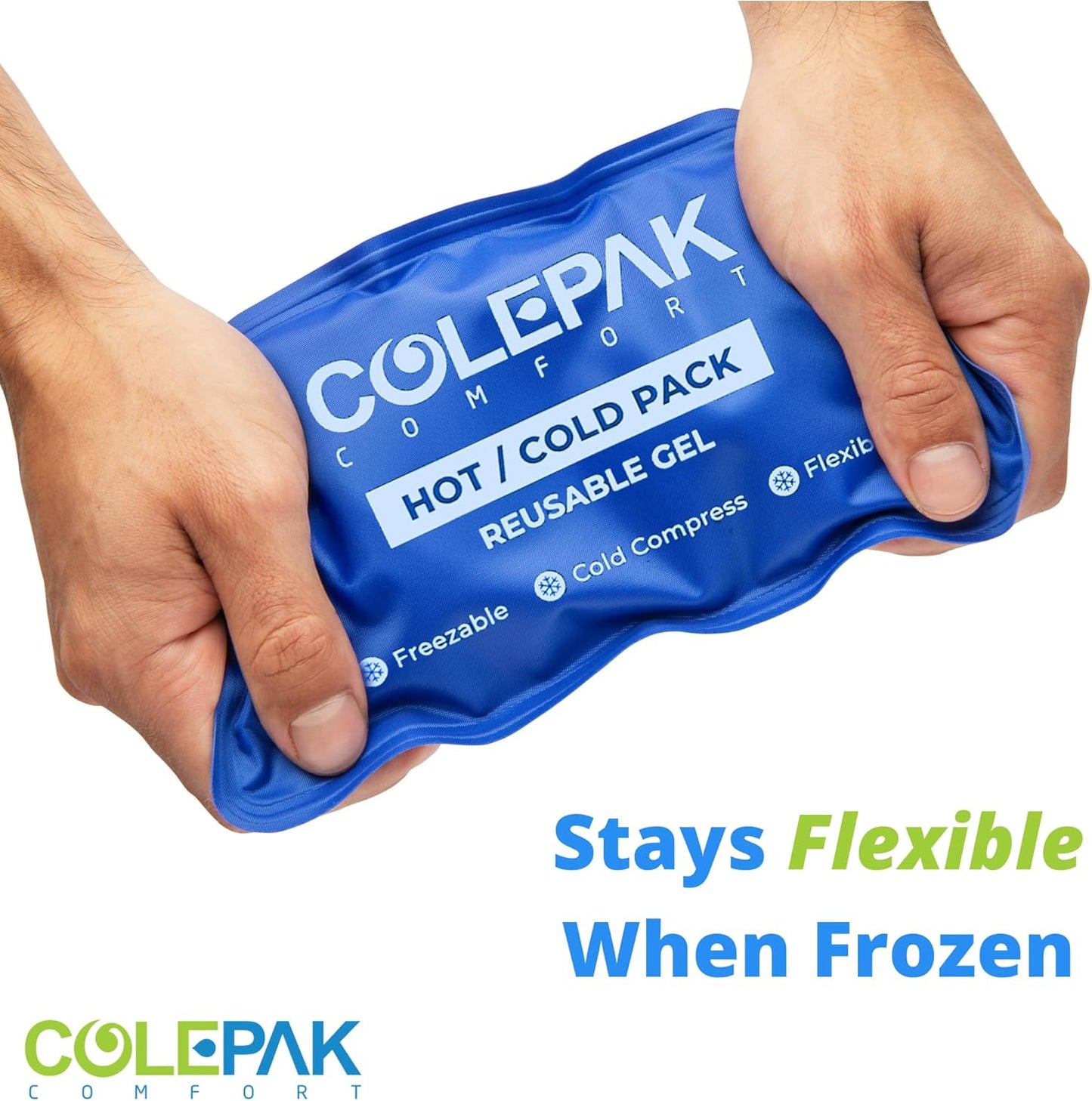 Reusable Hot & Cold Gel Ice Packs for Pain Relief and Swelling - 4 Piece Set for Joint and Muscle Soreness (Knees, Back, Shoulder, Foot)