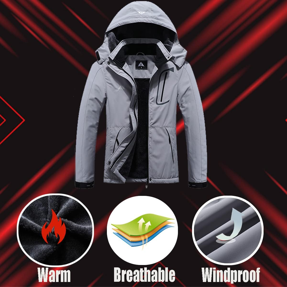 Women's Waterproof Ski Jacket - Insulated Winter Coat for Outdoor Activities, Hiking, and Snowboarding