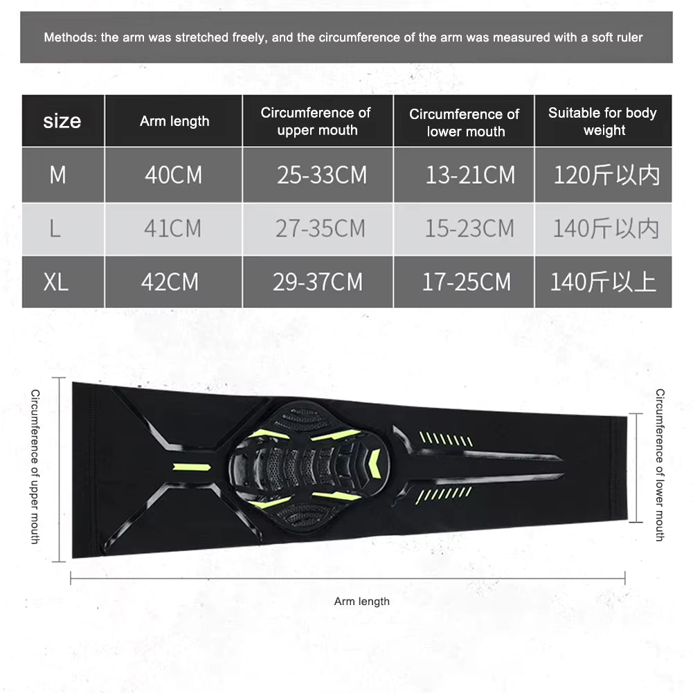 Sports Arm Guard Compression Sleeve - Crashproof Elbow Protection with UV Shield for Running, Fishing, and Cycling