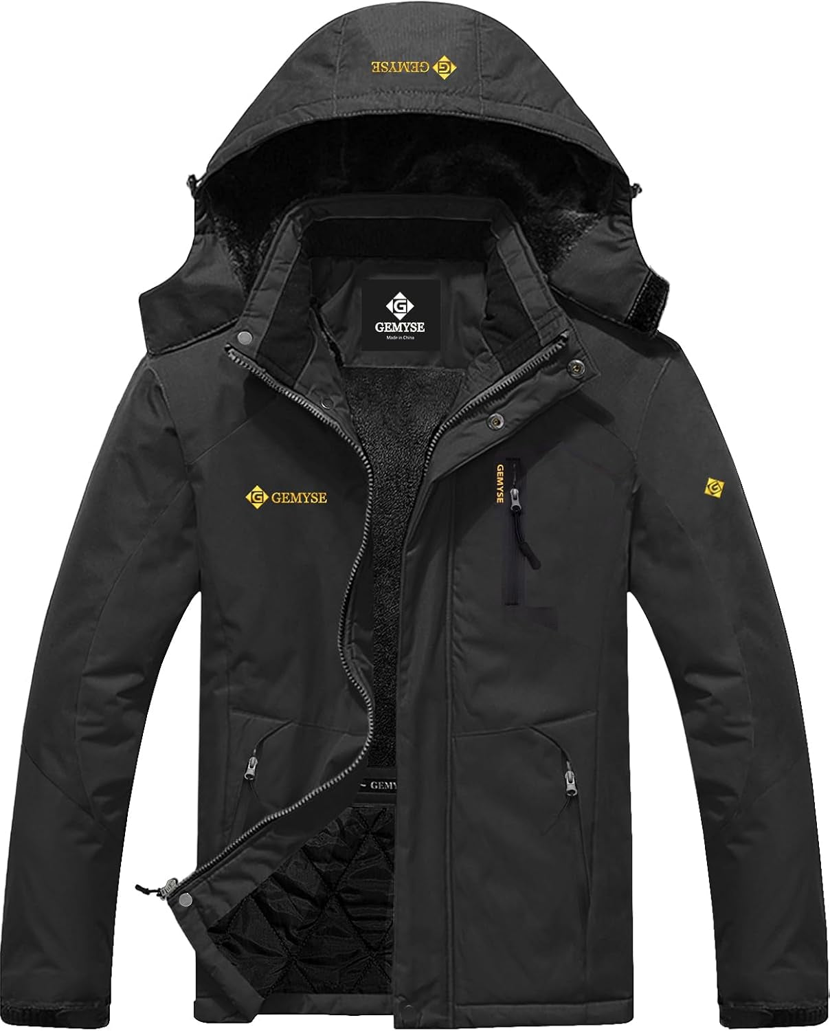 Men's Waterproof Ski and Snow Jacket - Windproof Winter Rain Jacket