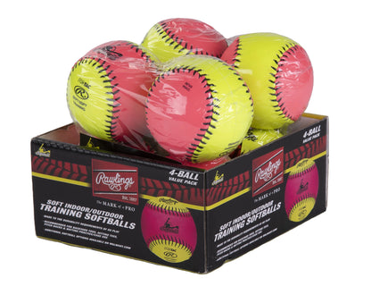 Official League Fastpitch Softballs for Recreational Use, 10 Inch, Pack of 4