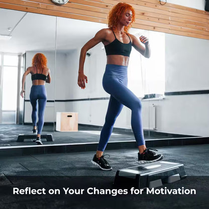 Large Fitness Center Mirror 1/4 In. Thick, Safety-Backed, 48 In. W X 60 In. H