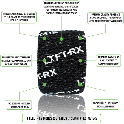 Premium Adhesive Weightlifting Hook Grip Tape for Olympic Weightlifting, Cross Fitness, and Athletic Performance - Thumb and Finger Protection, Enhanced Grip