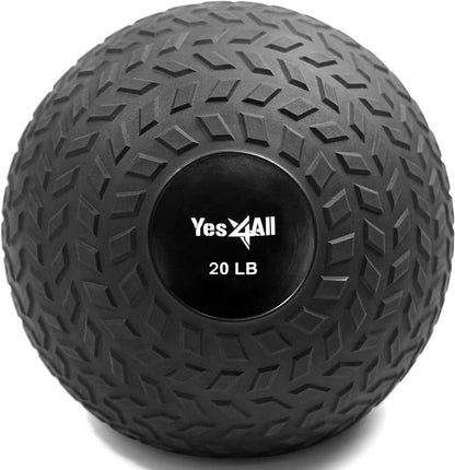 Weighted Slam Balls - 10-40 lbs Durable PVC Sand-Filled Exercise Balls for Core Strength Training