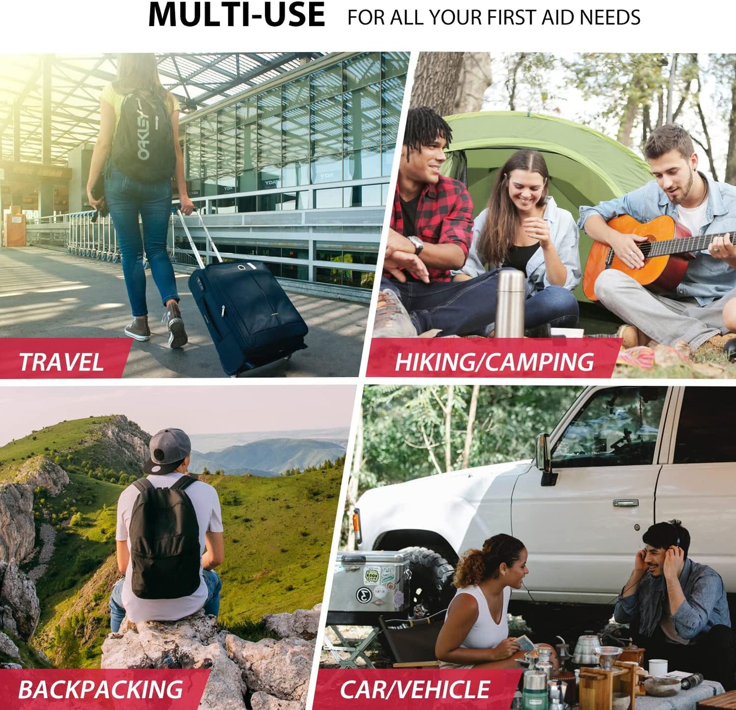 Compact Waterproof First Aid Kit for Outdoor Activities, Travel, and Emergencies (78 Pieces)