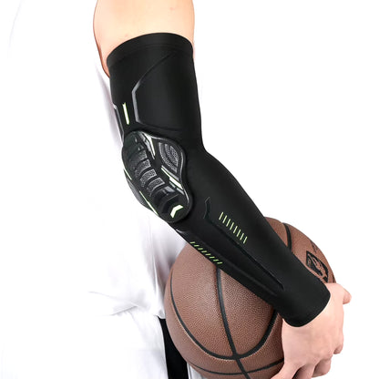 Sports Arm Guard Compression Sleeve - Crashproof Elbow Protection with UV Shield for Running, Fishing, and Cycling