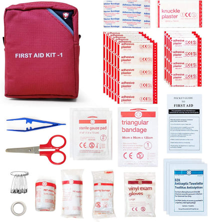 Compact Waterproof First Aid Kit for Outdoor Activities, Travel, and Emergencies (78 Pieces)