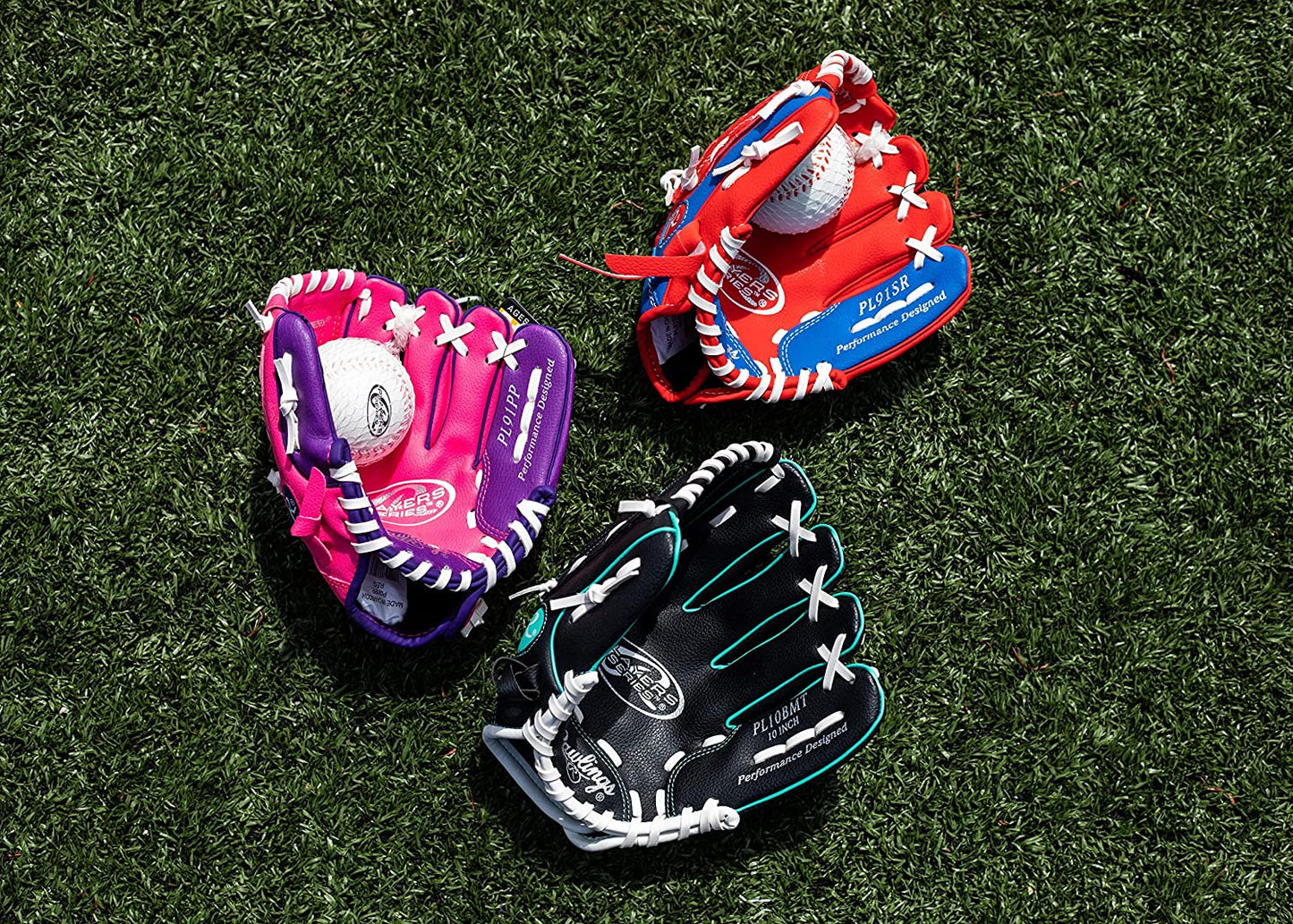 Players Series T-Ball and Youth Baseball Gloves, Available in Sizes 9" to 11.5", Multiple Styles