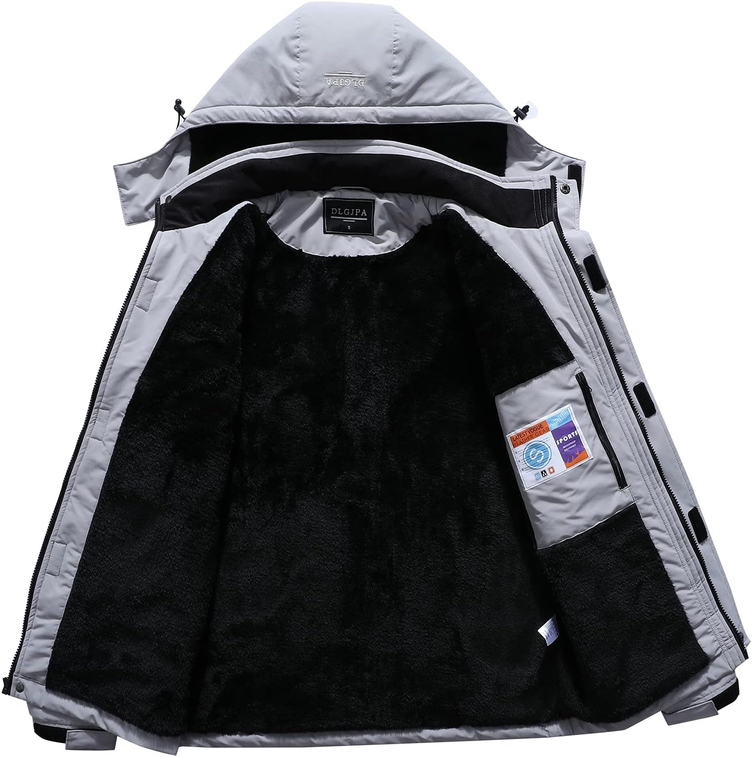 Men's Waterproof Ski Jacket with Hood - Windproof Winter Coat for Snow and Rain