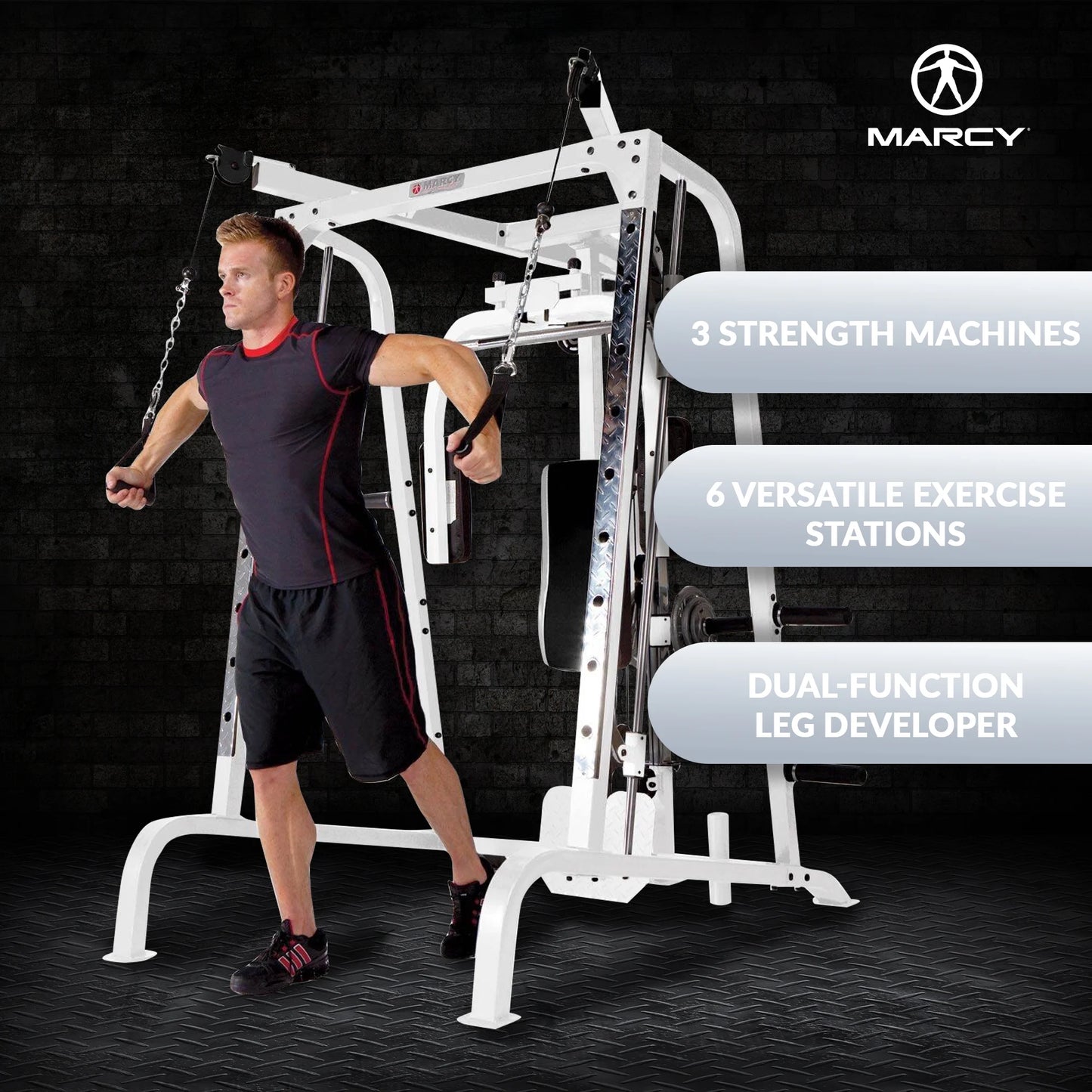 Pro Smith Cage Total Body Workout System in White