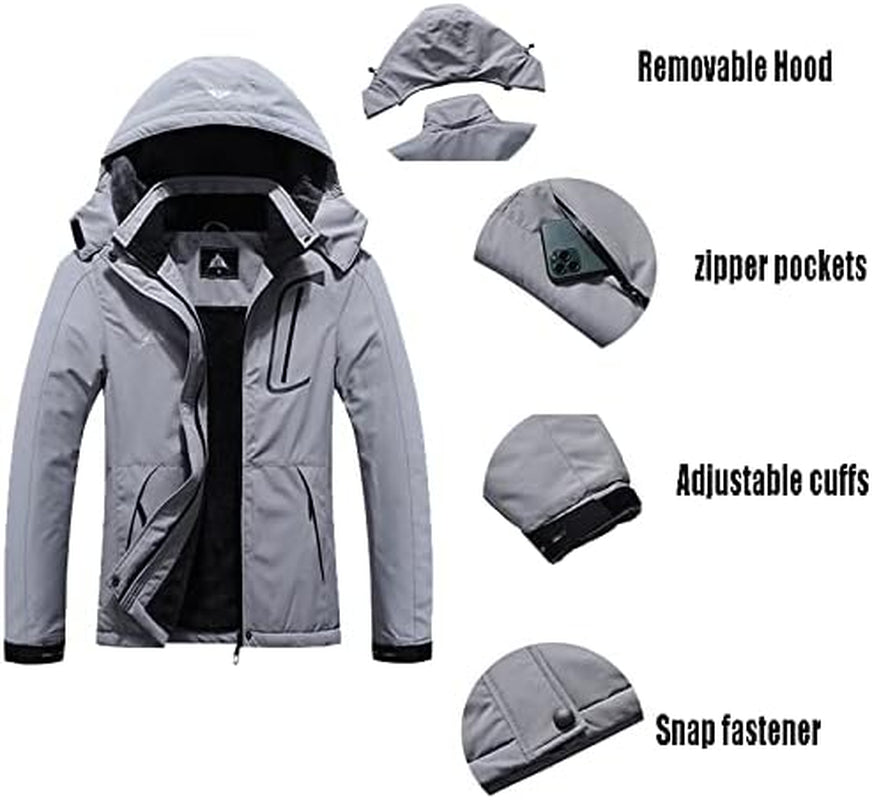 Women's Waterproof Ski Jacket - Insulated Winter Coat for Outdoor Activities, Hiking, and Snowboarding
