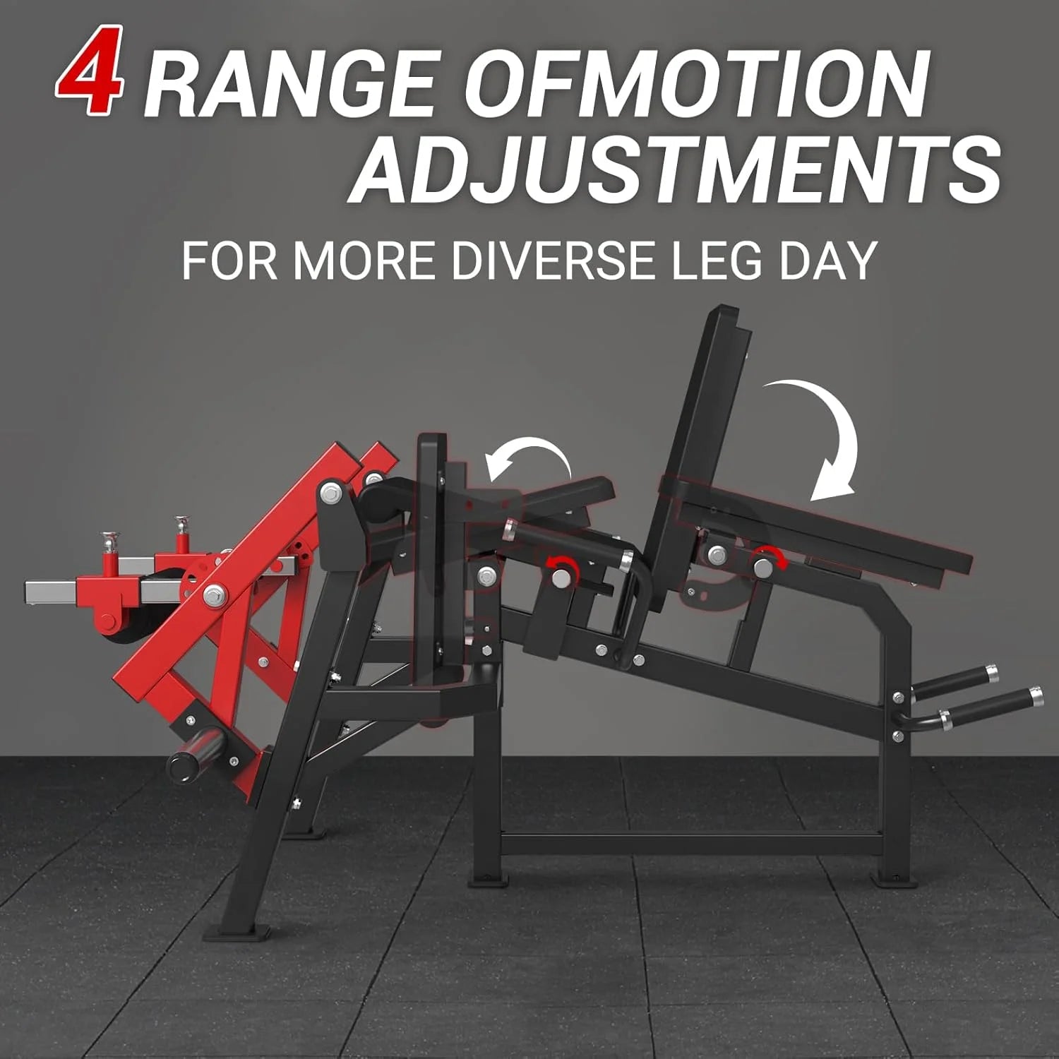 Adjustable Leg Extension and Curl Machine for Home Gym - Single Leg Extension, Lying Curl, and Standing Curl with Plate Loading System