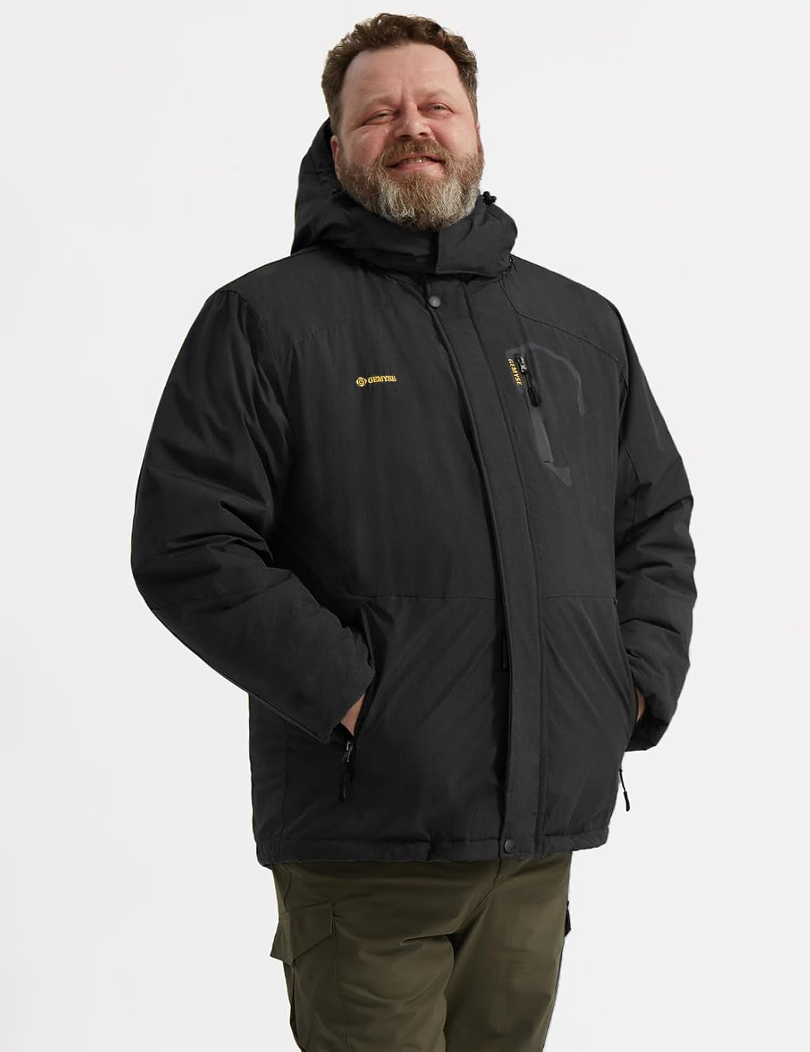 Men's Waterproof Ski and Snow Jacket - Windproof Winter Rain Jacket