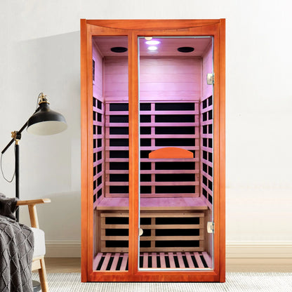 Genreen 2-Person Steam Sauna, Traditional Sauna for Home, Home Spa Sauna, Indoor Sauna
