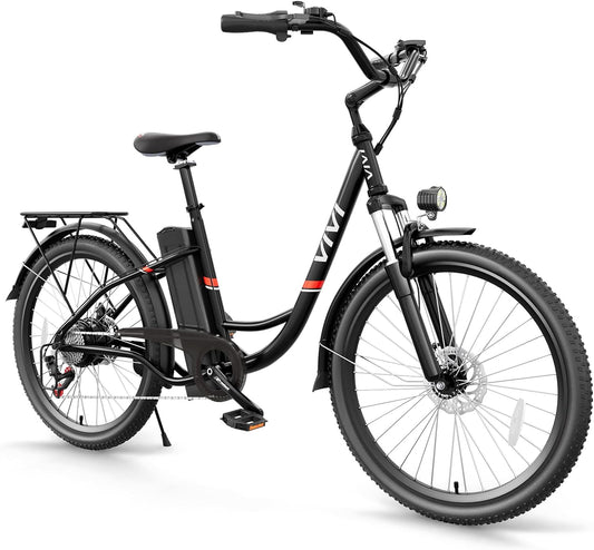26" Electric Cruiser Bike - 500W E-Bike for Adults, 20MPH Speed, 48V Removable Battery, 7-Speed Professional Electric City Commuter Bicycle