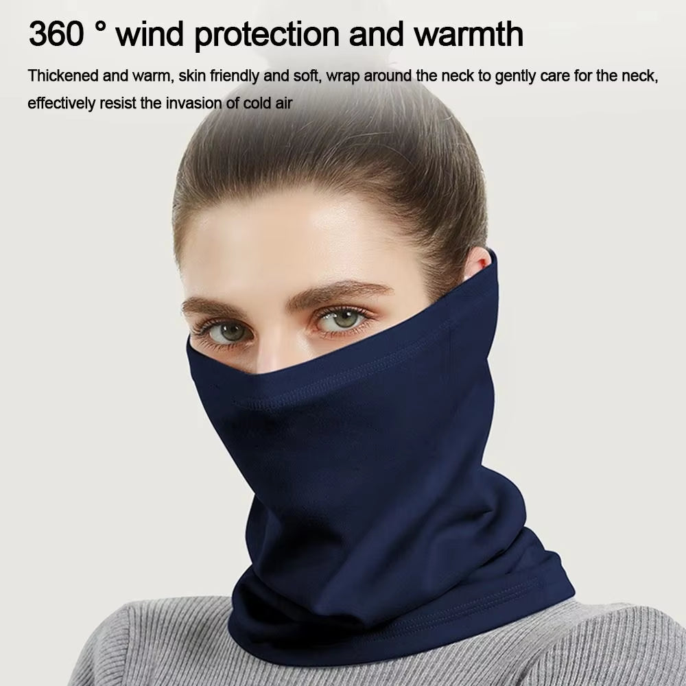 Unisex Winter Sports Bandana - Velvet Thermal Neck Warmer for Skiing, Hiking, Cycling, and Snowboarding - Windproof Headgear