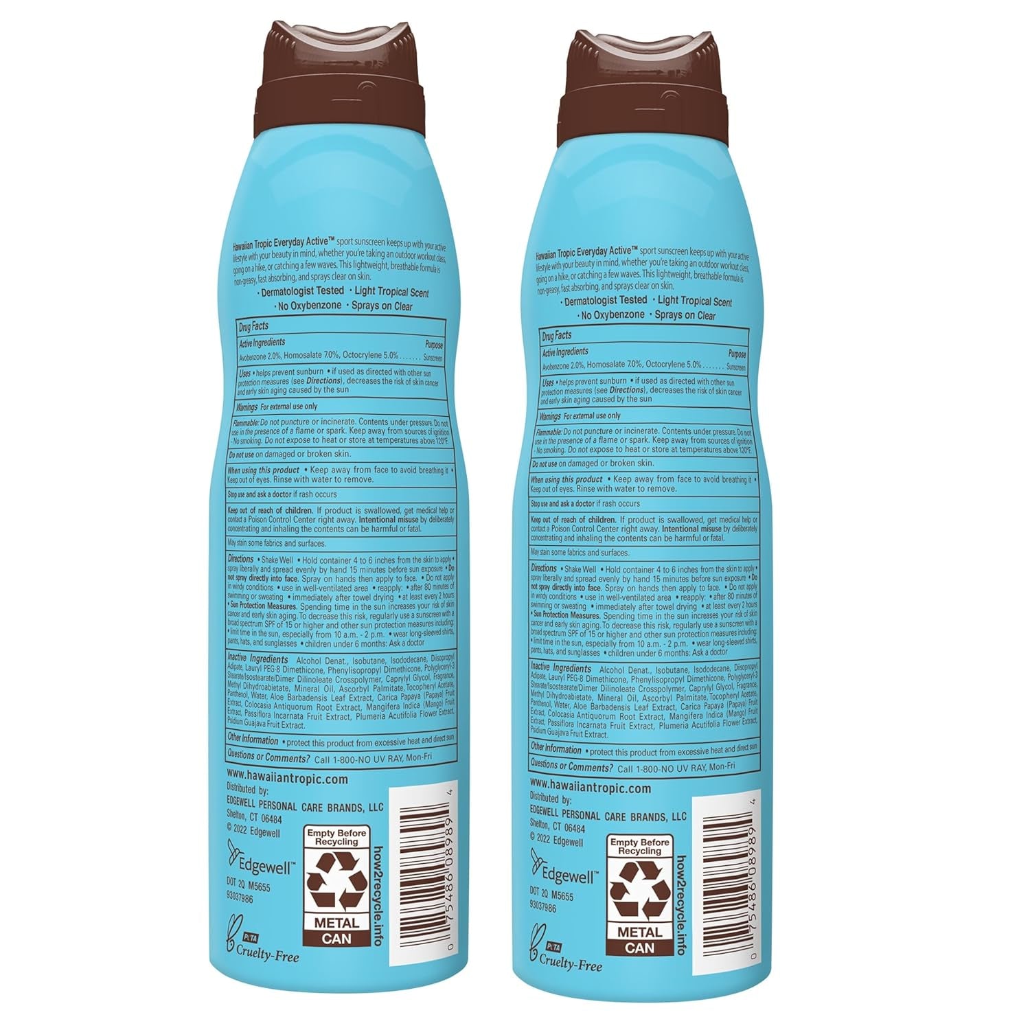 Everyday Active Clear Spray Sunscreen SPF 30|  Sunscreen Spray SPF 30, Sunblock, Oxybenzone Free, 6Oz Each Twin Pack