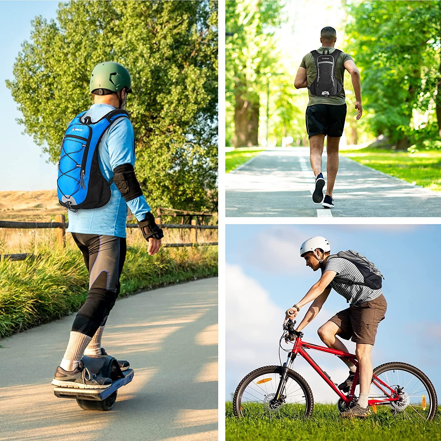 Hydration Pack - 2L Water Bladder Backpack for Running, Biking, Hiking, and Festivals