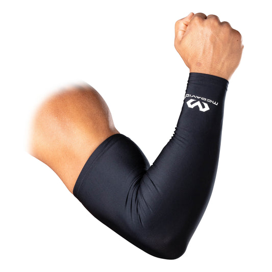 Polyester Compression Arm Sleeves, 2-Pack, Black, Adult Unisex Large/X-Large