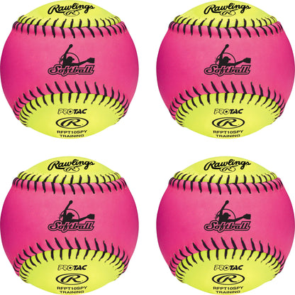Official League Fastpitch Softballs for Recreational Use, 10 Inch, Pack of 4