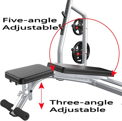Weight Bench Press Station - Olympic Powerlifting Equipment - 700Lbs Capacity 2.0Mm Heavy-Duty Steel Frame Incline/Flat Bench Press Rack