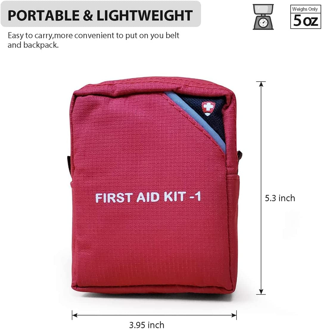 Compact Waterproof First Aid Kit for Outdoor Activities, Travel, and Emergencies (78 Pieces)