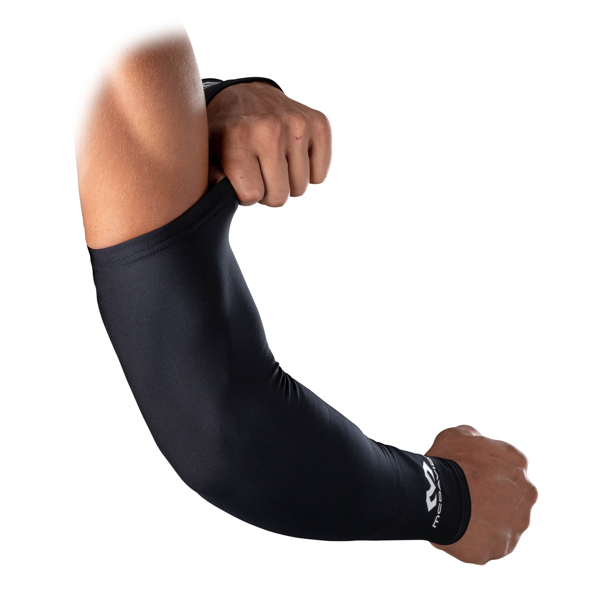 Polyester Compression Arm Sleeves, 2-Pack, Black, Adult Unisex Large/X-Large