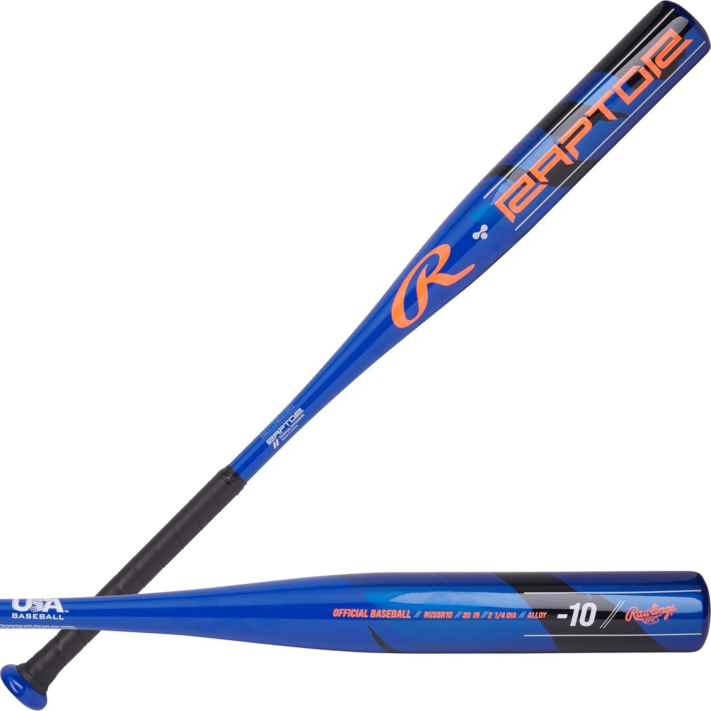 Raptor Youth Baseball Bat - USA Certified -10 Drop, 2 1/4" Barrel, 1-Piece Aluminum