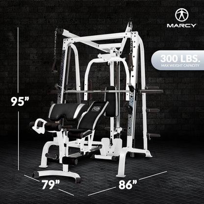 Pro Smith Cage Total Body Workout System in White