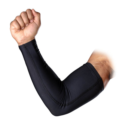 Polyester Compression Arm Sleeves, 2-Pack, Black, Adult Unisex Large/X-Large