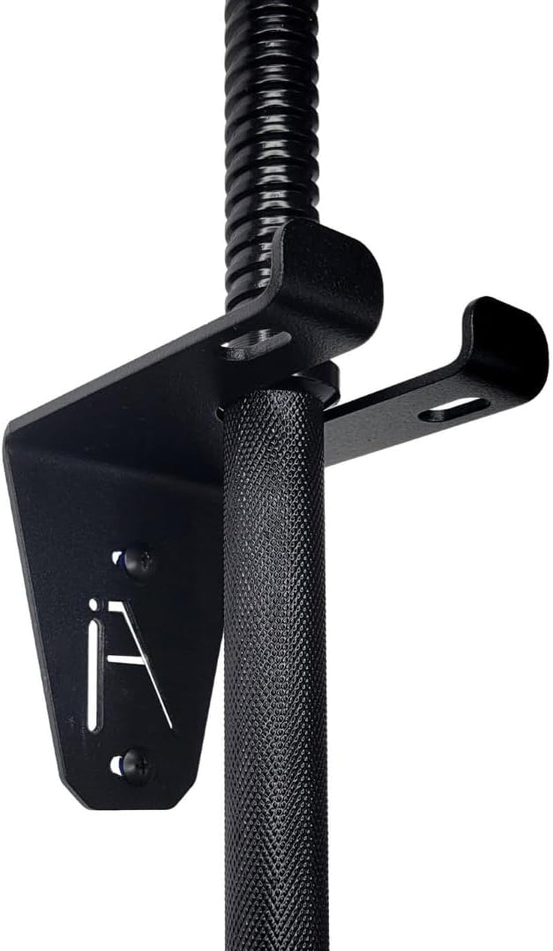Alpha Barbell Wall Mount Storage - Multi-Use Holder for Standard Olympic Barbells, 100+ Pound Capacity, Includes Hardware, Dimensions: 4.25 x 6.75 x 7.25 Inches