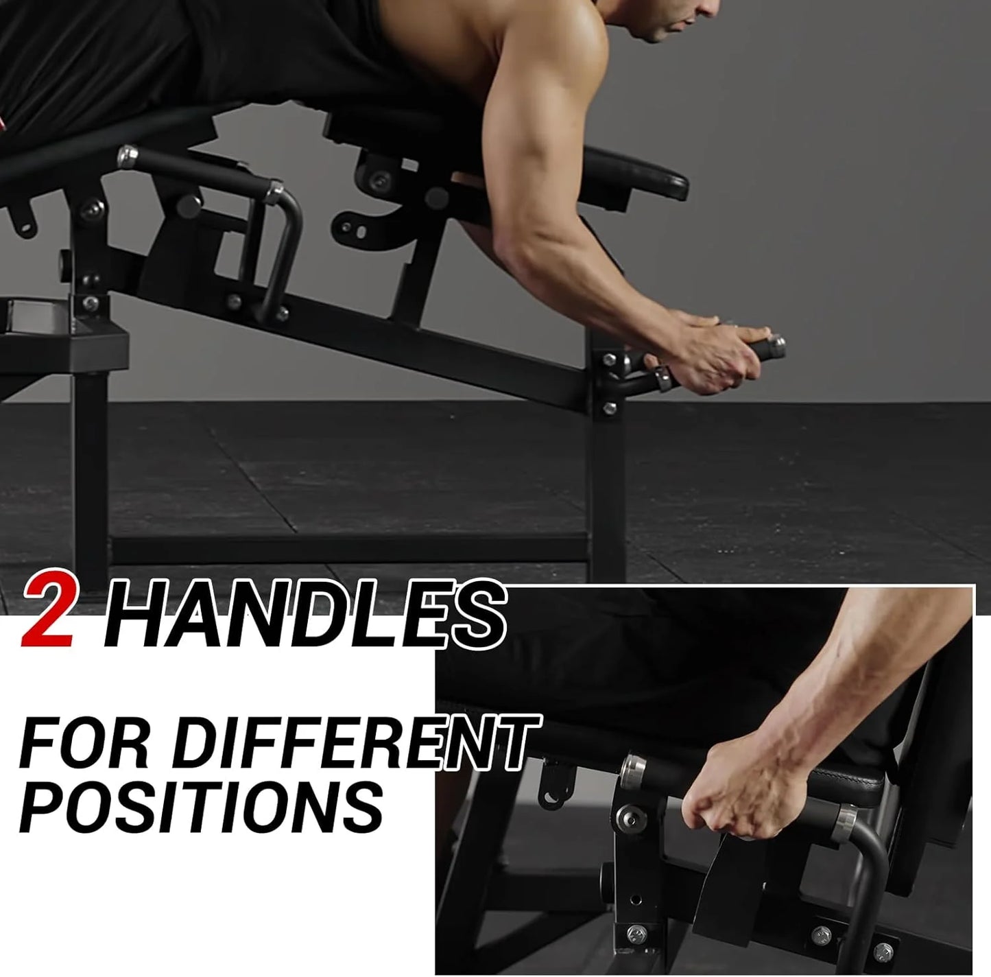 Adjustable Leg Extension and Curl Machine for Home Gym - Single Leg Extension, Lying Curl, and Standing Curl with Plate Loading System