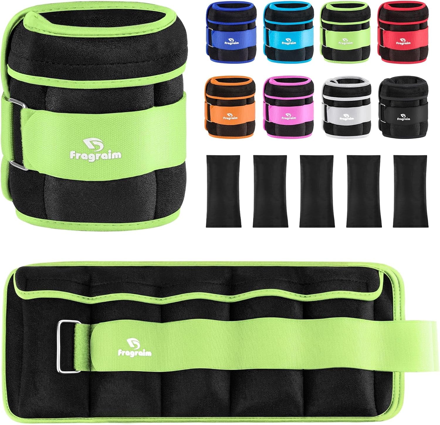 Adjustable Ankle Weights with Removable Weights (1-20 lbs) for Jogging, Gymnastics, Aerobics, and Physical Therapy