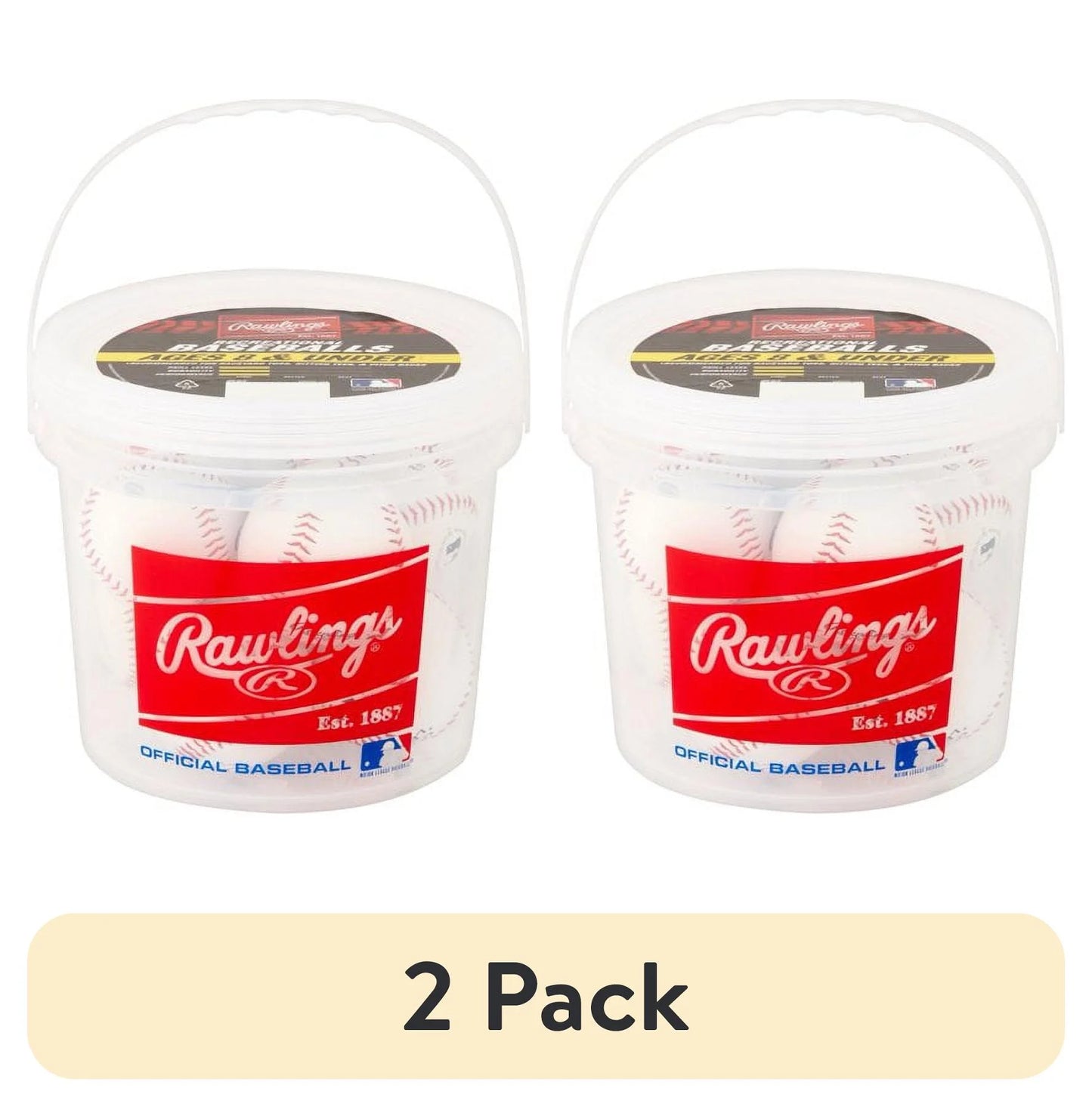 Official League Recreational Practice Baseballs (16 Pack) - Youth/8U OLB3 with Bucket - 8 Count