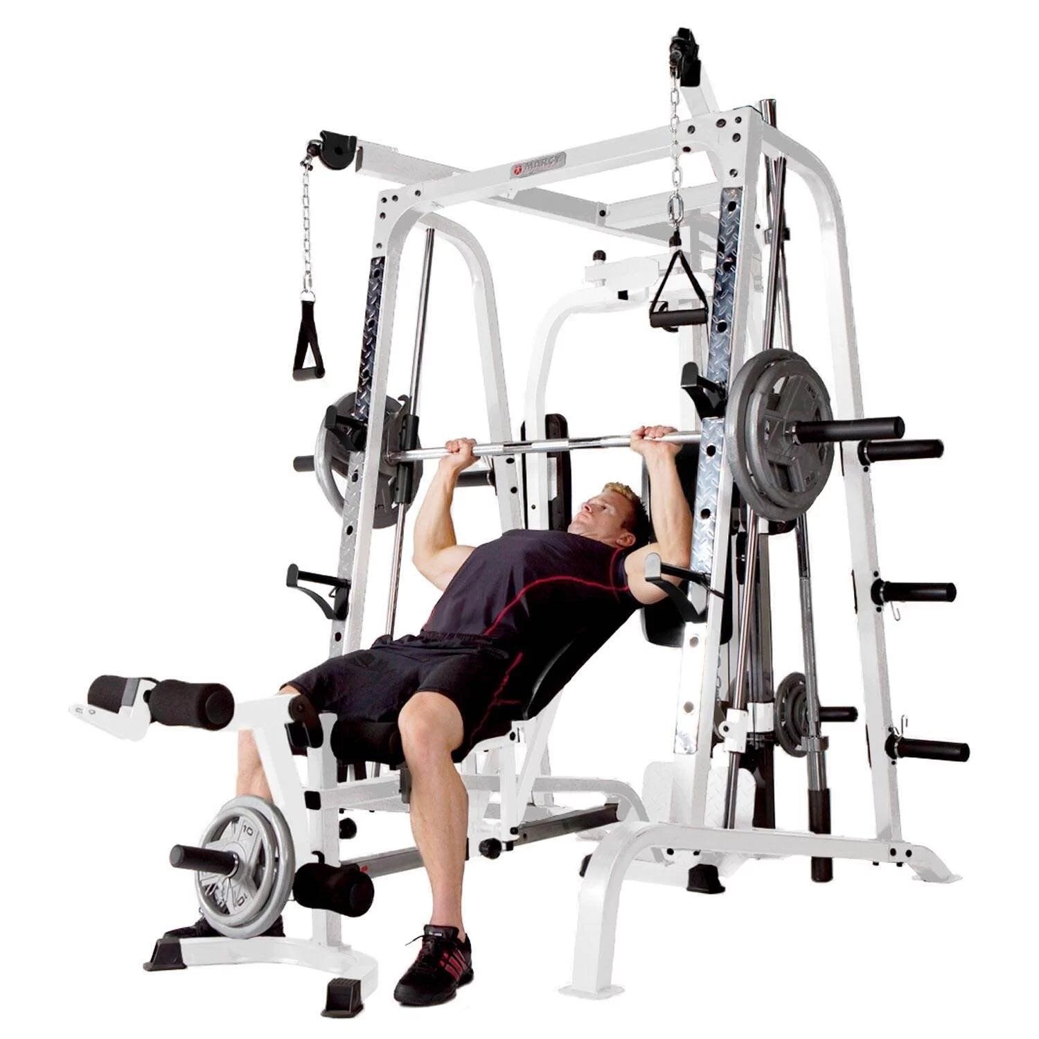 Pro Smith Cage Total Body Workout System in White